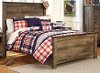 Clearance Contemporary Rustic Oak Full Bed - Trinell