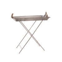 Magnolia Home Furniture Galvanized Tin Tray on Stand
