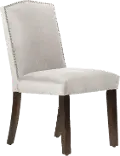 64-6NB-PWMSTDV Reese Light Gray Nail Button Back Dining Chair- Skyline Furniture