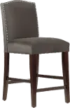64-7NB-SVMSTCSM Theo Dark Brown Nail Button Back Counter Stool