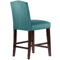 64-7NB-PWMSTPCC Mystere Peacock Nail Button Arched Back - Counter Stool-3