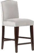 64-7NB-PWMSTDV Theo Light Gray Nail Button Back Counter Stool- Skyline Furniture