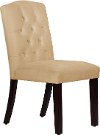 69-6VLVBCK Velvet Buckwheat Tufted Arched Back - Dining Chair