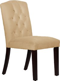 69-6VLVBCK Velvet Buckwheat Tufted Arched Back - Dining Chair