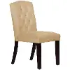 69-6VLVBCK Velvet Buckwheat Tufted Arched Back Dining Chair