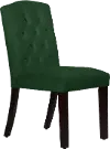 69-6VLVEMR Emily Velvet Emerald Tufted Arched Back Dining Chair