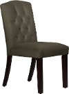 69-6VLVPWT Velvet Pewter Tufted Arched Back - Dining Chair