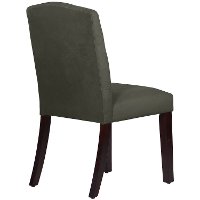 69-6VLVPWT Velvet Pewter Tufted Arched Back - Dining Chair-4