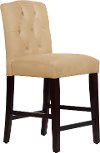 69-7VLVBCK Velvet Buckwheat Tufted Arched Back - Counter Stool