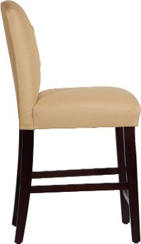69-7VLVBCK Velvet Buckwheat Tufted Arched Back - Counter Stool-3