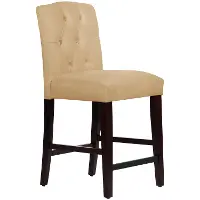 69-7VLVBCK Velvet Buckwheat Tufted Arched Back Counter Stool