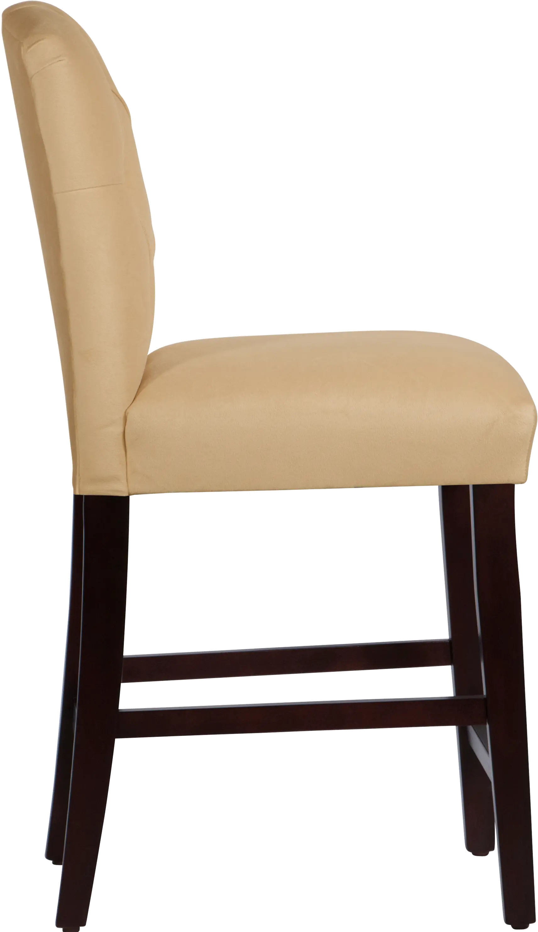 69-7VLVBCK Velvet Buckwheat Tufted Arched Back Counter Stool-3