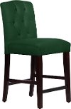 69-7VLVEMR Velvet Emerald Tufted Arched Back - Counter Stool