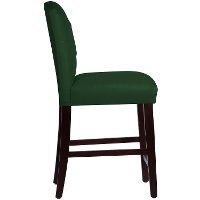 69-7VLVEMR Velvet Emerald Tufted Arched Back - Counter Stool-3