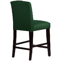 69-7VLVEMR Velvet Emerald Tufted Arched Back - Counter Stool-4