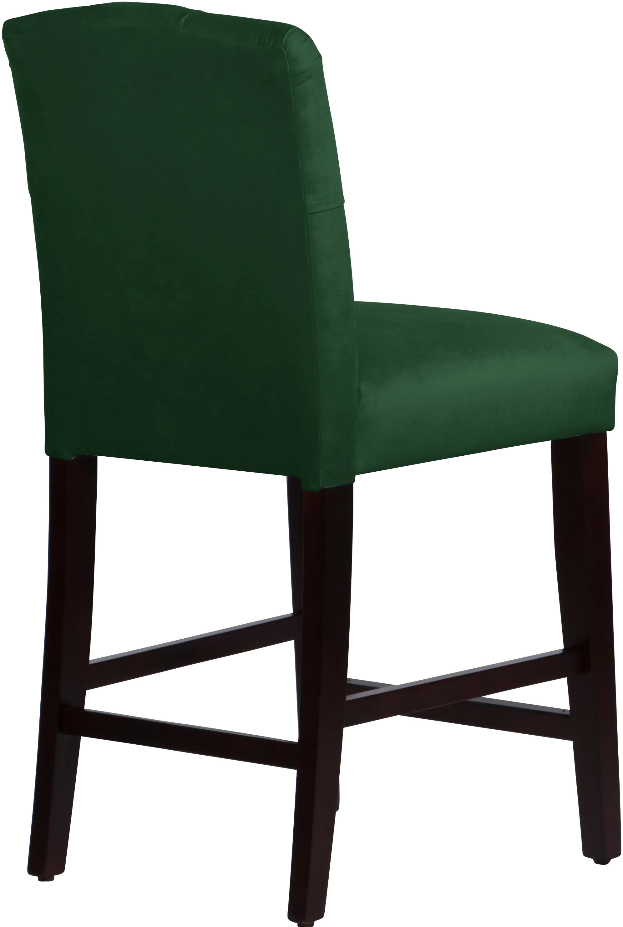 69-7VLVEMR Velvet Emerald Tufted Arched Back Counter Stool-4