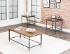 Rustic Oak 3 Piece Coffee Table Set - Pisa
