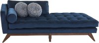 G1500LEMPIREINDIGOBW Mid-Century Modern Indigo Blue Chaise - Fairfax
