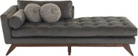 G1500LEMPIRECHARCLBW Charcoal Gray Chaise - Fairfax