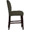 69-7VLVPWT Velvet Pewter Tufted Arched Back - Counter Stool-2