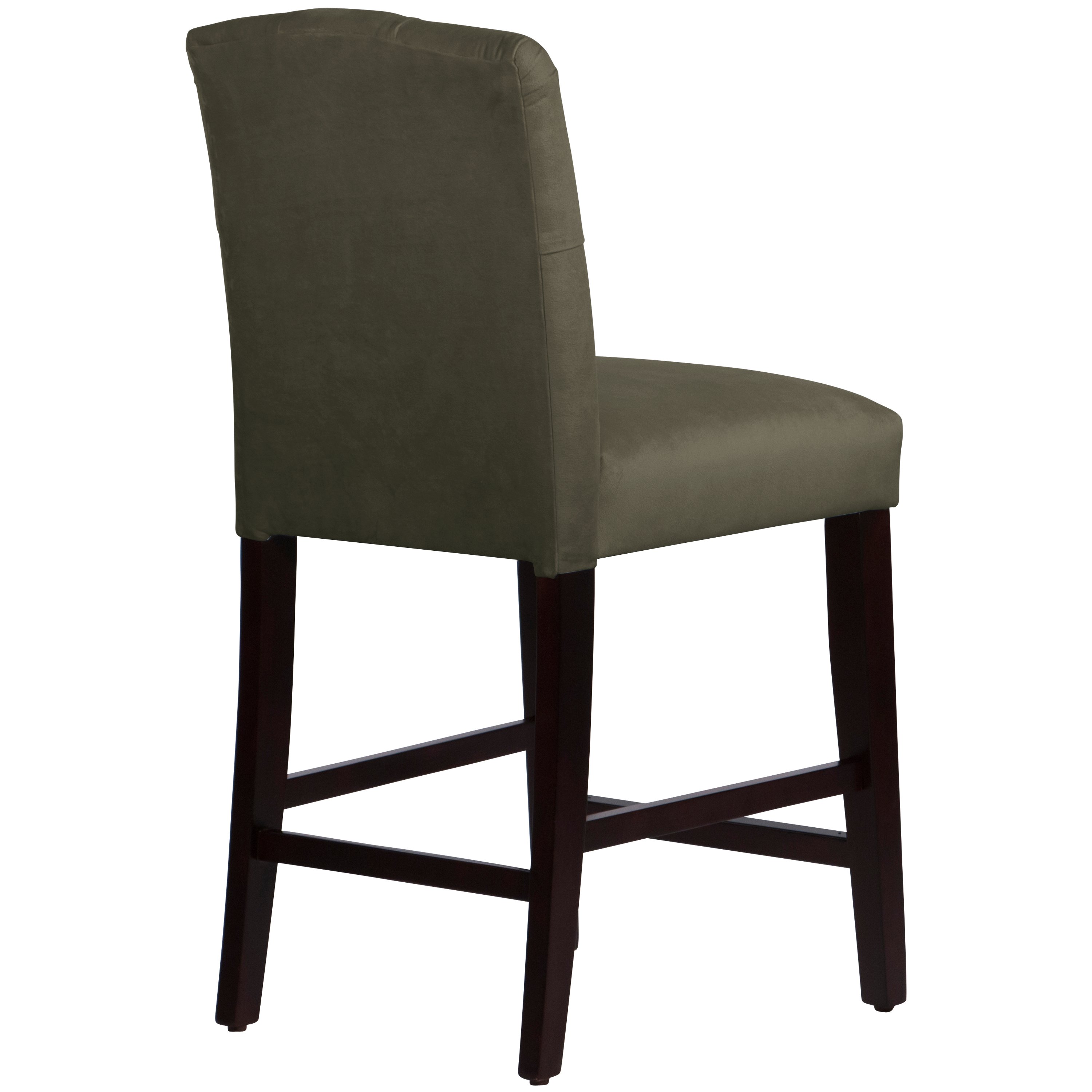 69-7VLVPWT Velvet Pewter Tufted Arched Back - Counter Stool-3