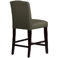 69-7VLVPWT Velvet Pewter Tufted Arched Back - Counter Stool-3