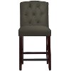 69-7VLVPWT Velvet Pewter Tufted Arched Back - Counter Stool-4