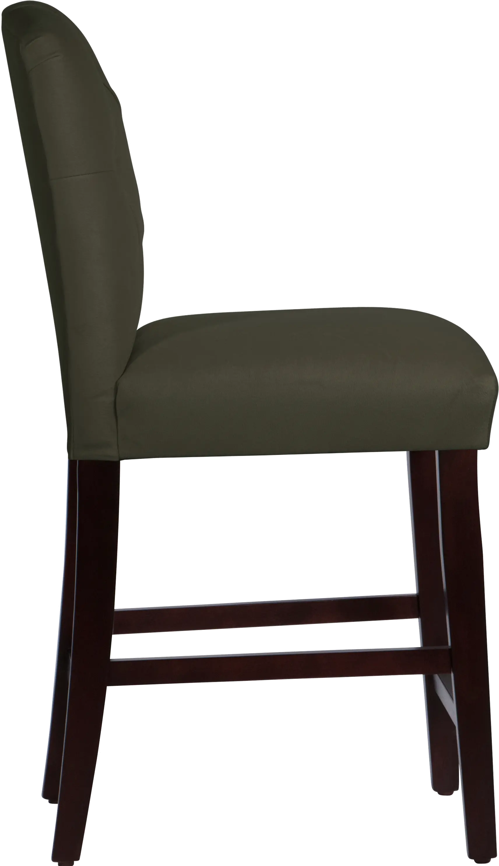 69-7VLVPWT Velvet Pewter Tufted Arched Back Counter Stool-2