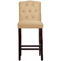 69-8VLVBCK Velvet Buckwheat Tufted Arched Back - Bar Stool-2