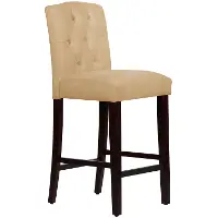 69-8VLVBCK Velvet Buckwheat Tufted Arched Back Bar Stool