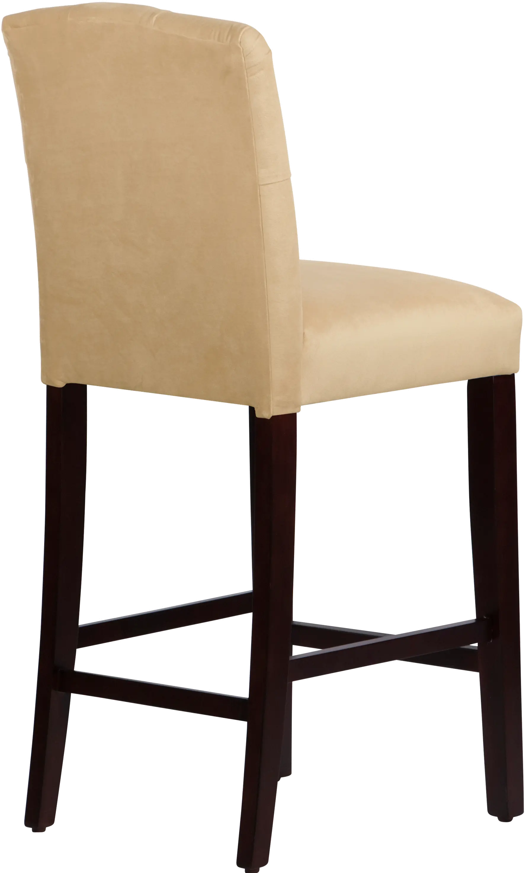 69-8VLVBCK Velvet Buckwheat Tufted Arched Back Bar Stool-4