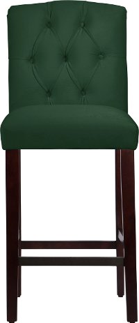 69-8VLVEMR Velvet Emerald Tufted Arched Back - Bar Stool-2