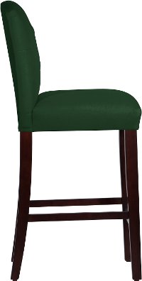 69-8VLVEMR Velvet Emerald Tufted Arched Back - Bar Stool-3