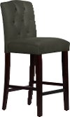 69-8VLVPWT Velvet Pewter Tufted Arched Back - Bar Stool