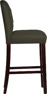 69-8VLVPWT Velvet Pewter Tufted Arched Back - Bar Stool-2