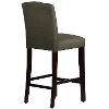 69-8VLVPWT Velvet Pewter Tufted Arched Back - Bar Stool-3