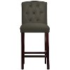 69-8VLVPWT Velvet Pewter Tufted Arched Back - Bar Stool-4