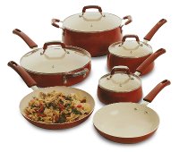 Red 10 Piece Cookware Set