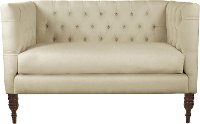 3006RGLANTWHT Regal Antique White Tufted Settee