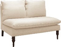 5106LNNTLC Linen Talc Armless Love Seat