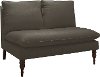 5106LNNSLT Linen Slate Armless Love Seat