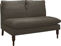 5106LNNSLT Linen Slate Armless Love Seat
