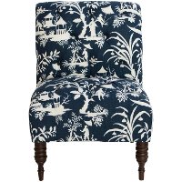 6405CRSLKMDN Crystal Lake Midnight Traditional Tufted Chair