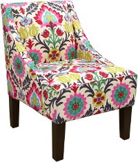 72-1SNTMRDSRFLW Desert Flower Swoop Arm Chair