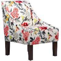 72-1CNDMMNEBN Candid Moment Ebony Swoop Arm Chair