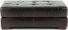 Rustic Contemporary Tobacco Brown Leather Ottoman - Mayfair
