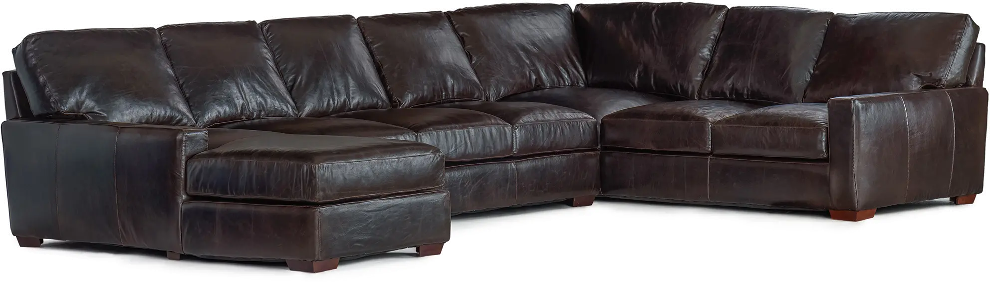Mayfair 4-Piece U-Shaped Leather Sectional-1