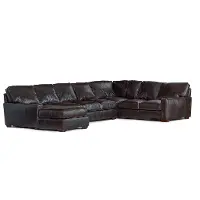 Mayfair 4-Piece U-Shaped Leather Sectional