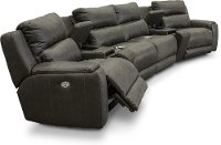 Slate Gray 6 Piece 4x Power Reclining Sectional Sofa - Dazzle-4