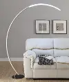 Metal Nickel Arc Floor Lamp